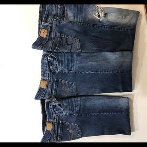 Bundle of 3 American Eagle Jeans size 8 long